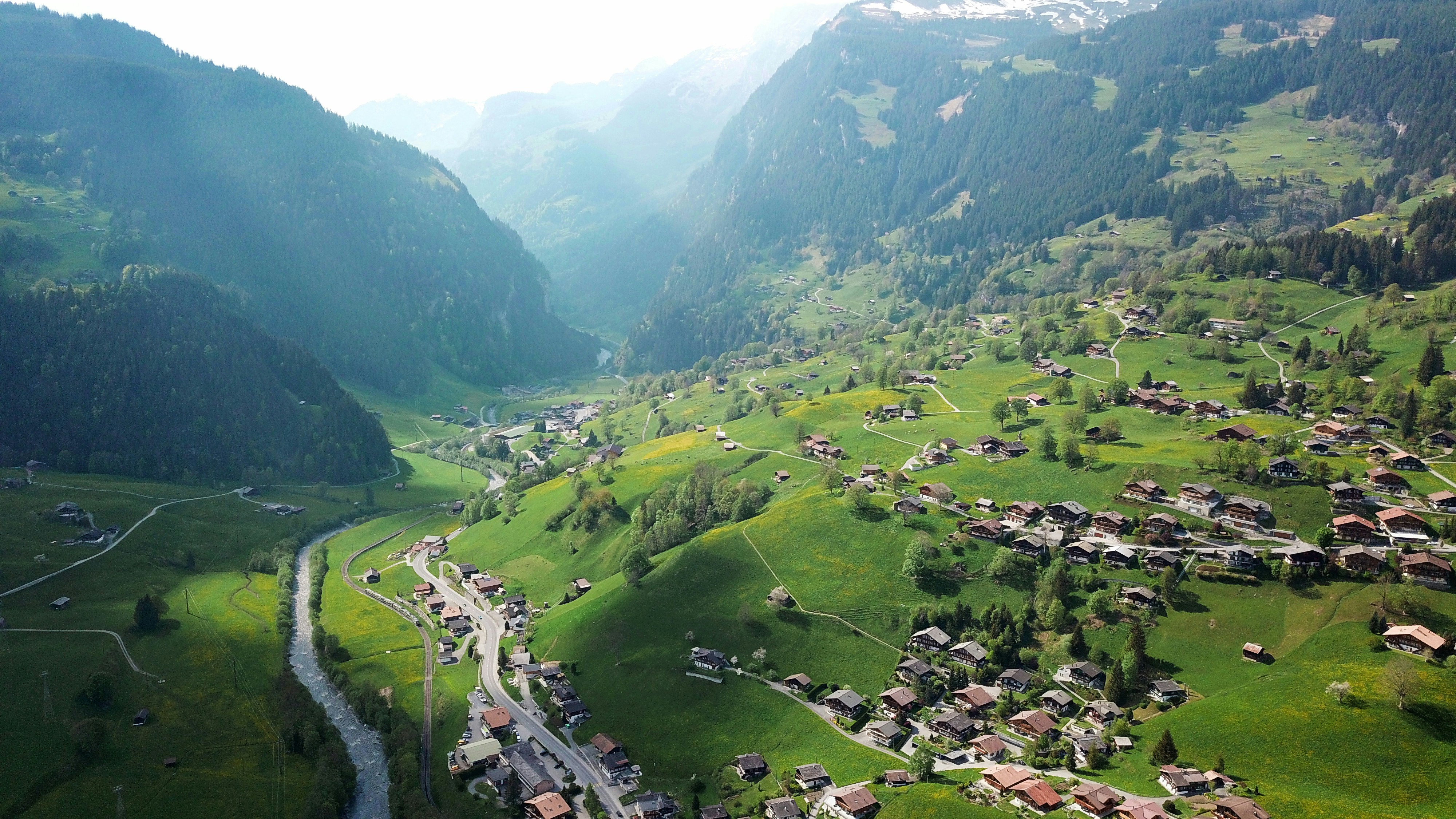 Grindelwald aerial view